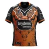 Uomini Jersey NRL South Sydney West Tigers Edizione indigena a casa a manica corta Rugby ricamato