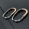 Designer Sofistikering Version T Lock Color Split Half Diamond Earrings and Female Plated 18K Rose Gold Hand Set CNC Craft 3Q9C