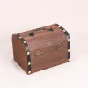 Boîtes Boîte de rangement de trésors vintage Porgy Bank Organisateur Boîte de sauvegarde avec verrouillage pour la maison Retro Treasure Coffre avec boîte à argent de verrouillage