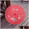 Paraplyer paraplyer adts size japansk kinesisk orientalisk parasol handgjorda tygparaply för bröllopsfest p ografi dekoration havet sh dherb