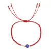 Strands Go2boho NOWOŚĆ W ZŁEJ EYU RED CRYSTAL BEAD Bransoletka dla kobiet Lucky Boho String Jewelry