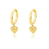 Earrings Stainless Steel Heart Earrings For Women Girls Gold Plated Love Hoop Earrings korean Fashion Jewelry Wedding Gifts bijoux femme
