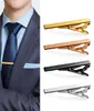 Tie Pin 4 pièces Lot Mens Clip Tie avec boîte Skinny Tip Clip Pins Barres Golden Slim vitreuse Coldie Business Cleing Accessoires3119067