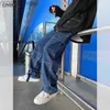 Damesjeans Linhua Mens Wide Leg Jeans Mens Spring Cargo Pants Hip Hop Street Kleding Nieuwe Losse rechte pocket jeans heren werk jeans yq240423