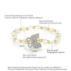Brins Luoteemi Gold Color Butterfly and Pearls Bracelet For Women Party Luxury Pink Clear Cz Insect Fashion Jewelry Christmas Gift