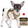 Uprzężą uprzęże dla psa dla małych psów kamizelka psów wojskowych z pionowym uchwytem i kamizelką odblaskową do treningu na świeżym powietrzu