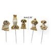 Garden Decorations 5pcs/set Resin Yoga Dogs Figurine Multifunction Sculpture Household Supplies