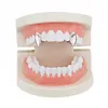 2 pointed teeth 18k electroplated vampire pointed teeth hip-hop braces unisex Halloween accessory