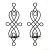 Candle Holders 2 Pcs/Set Wall Sconces Elegant Pillar Holder Hanging Candleholders Wedding/Party/ Dinning Room Candlelight