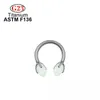1PC Blue White Opal Hoop Nose Ring For Women Men 8mm F136 Septum Clicker Ear Helix Cartialge Tragus Piercing Jewelry 240423