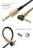 ZK20 Elbow Slingshot Cable de audio 3.5 Pin de cabeza de metal El resorte articulado para aumentar la flexibilidad no es fácil de romper