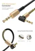 ZK20 ELBOW SLINGSHOT Audio Cable 3.5 Metallhuvudstift Artikulerad fjäder för att öka flexibiliteten är inte lätt att bryta