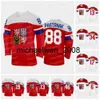 KOB WENG Equipe República Tcheca 2022 Jersey de Hóquei 88 David Pastrnak 46 David Krejci 13 Jakub Vrana 19 Tomas Hertl 17 Filip Hronek 34 Petr Mrazek 6