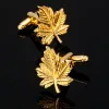 Links Golden CUFFLINKS NEW dice maple leaf music playing card Golden Dragon Cufflinks men's Wedding Shirt badge pin gifts wholesale