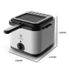 Fryers 110V220V Electric Deep Fryer 2.5L French Frie Machine Oven Oil Hot Pot Fried Chicken Grill Adjustable Thermostat Kitchen Cooking