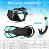 JSJM 111 Professionell dykning Maskutrustning Dykningsglasögon HD Anti Fog Scuba Mask Underwater Snorkling Snorkel Flippers 240409