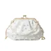 Evening Bags Summer Pink White Seashell Shape Small Clutches Handbags Classic Fashion Ladies Daily Shoulder Bag Crossbody Chain For Women