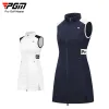 Vestes PGM Femmes d'hiver Golf Long Verte chaude Coton à l'intérieur du gilet dames minces épaissis