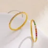 Anneaux de cluster anneau empilable en acier en acier en titane de mode avec couleur zircon 18K plaqué étanche non allergique bijoux de doigt allergique pour les femmes