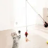 アクセサリー猫おもちゃ釣りロッド現実的な魚の形状格納式デザイン猫おもちゃおもちゃ猫ティーザーワイヤー面白いインタラクティブなおもちゃ