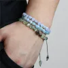 Strands Reiki Natural Stone Bracelets para Mulheres Menina Menina Gartzes Irregulares Pulseira de Cristal Lapis Ajustável Lazuli Amethists Jóias