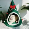 Tapets yokee natal aconchegante nesk cama gato casas de gato para cães pequenos cachorros de cachorro gatinho caverna inverno quente cesto confortável e profundo sono profundo