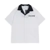 Classic Rhude Shirt Summer Tissu Heavy Tissu Couple de mode Designer Brand Polos Shirts Tshirt Men Po For Mens New Style Polo de haute qualité US