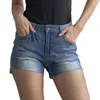Denim Short Women Summer Streetwear Mid-Wists Slit Damas Stretch Shorts Jeans Fashion Blue para S-XXL 240418