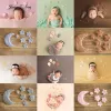 Accessoires Jane Z Ann Cute Wool Filt Moon Star Balloon Pasgeboren Kinderen 100 Days Fotografie poseren Creative Studio Home Shooting Prop