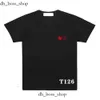 Speel designer heren t shirts mode dames cdg korte mouw hart badge topkleding 240