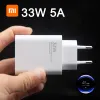 Chargers Xiaomi 33W Charger rapide Charger USB Type C pour MI 11 10 Redmi K30 Pro 10x Redmi Note 9 8 10T 5G pour le chargeur de téléphone mobile Xiaomi