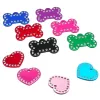 Tags en gros 20pcs 2 mm chien os diamant décor de compagnie id tag tag personnalisé le nom d'amour gravé numéro de téléphone chat id chien id tag charme personnalisé