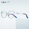 Rahmen Vkyee Cat Eye Eye Photochrome Antiblau -Licht -Blockierungsbrille für Frauen Myopie Hyperopie Rezept optische Brille
