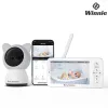 Monitorer 5Inch HighdeFinition Baby Monitor Wireless WiFi Baby Care Camera Lullaby Timed Feeding Twoway Audio Monitor Night Vision