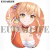 Mus kuddar handled vilar yoimiya genshin påverkan spel 3d mus dyna hand handled vila mousepad silikon bröst oppai mjuk mus matt kontor arbete otaku gåva y240423