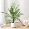 Decorative Flowers 85cm Artificial Tropical Palm Tree Large Plant Leaves Fake Branch Plastic For Home Garden Office Decoration