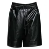 Men's Shorts Men Crotch Pants Style Faux Skórzane sznurka