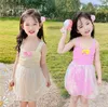 Kids Designer Design Girls Swan badmode baby uit één stuk bikini schattige zomer prinses rokken badpakken mode tweedelige badpakken a5345