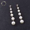 Orecchini jiofree Nuovo design Trendy Long Big Simulato Pearl Clip on Orecchings Orecchini per le perle di perle per il regalo