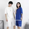 S-6XL Unisex Tracksuit Summer Men Woman Set Trend Casual Beach Two Pices Short Sleeve T-shirt Shorts Tracksuit Sportswear Suits 240415