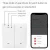 Kontroll Tuya Smart Zigbee 3.0 Wireless Scene Switch 4 Gang Push Button Controller med fjärrdimmer för hemtäckscenario