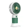 Andere apparaten mobiele telefoon houder handheld fan buiten draagbare hoge wind voeding mini creatief desktop fruit elektrische ventilator J240423