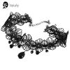 Colliers vintage classique gothique tatouage lacet chauffeur pour femmes en cristal noir collier coullaces coullaces boho bijoux de Noël cadeau