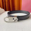 Top Designer Women Belt Men Brand Fashion Fashion Classica a doppia faccia di vaccino Larghezza 3,5 cm Luxury Pure Copper Canda casual Cintura per tutta la partita