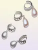 Vraies boucles d'oreilles en eau douce pour les femmes925 Silver Fine Bijoux Girls Natural Pearls Mariage TRENDY Blanc 2106187905236