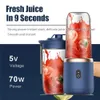 Juicers draagbare mini fruitblender elektrische draadloze sapper met 6 messen voor smoothies en shakes USB oplaadbare mini juicer cup