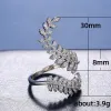 Bandas de luxo jóias de jóias de jóias de zircão de cristal anéis para mulheres anel de noivado de casamento no presente do dia dos namorados anilos mujer