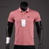 Designer Mens Polos Summer Golf Shirts Men Casual Polo Short Maniche traspiranti J Lindeberg Wear Sports Thirt 466