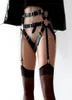 Ceintures sexy femme cuisse harnage basse ceinture lingerie lingerie en cuir jambe de jambe punk goth jarretières de mariée robe pole dance 5013801