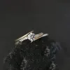 バンドHuitan Modern Design Women for Women inlay aaa cubic zirconia Stone Luxury Gold Engagement Rings Hot Trendy Jewelry
